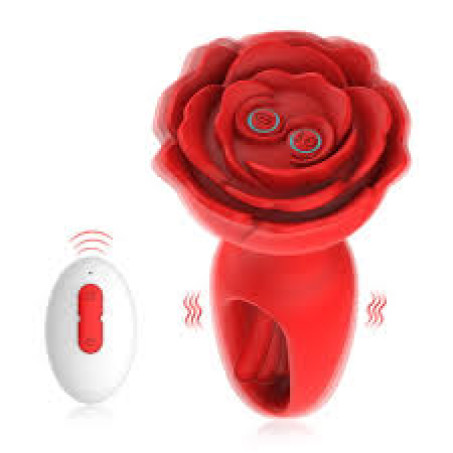 9 Vibration Modes Remote Control Rose Butt Plug
