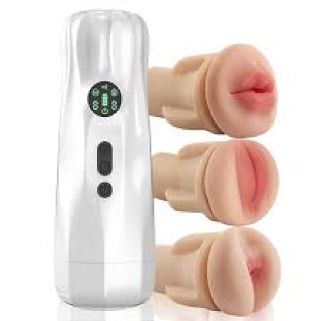 Automatic Male Masturbator With Three Removable Sleeves